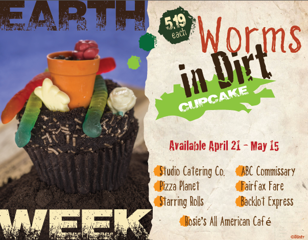 worms in dirt cupcake