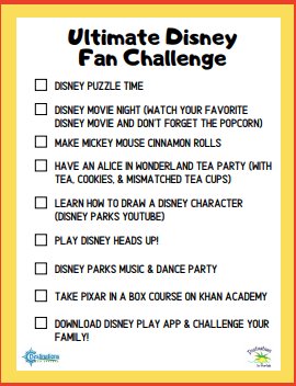 Disney fan challenge