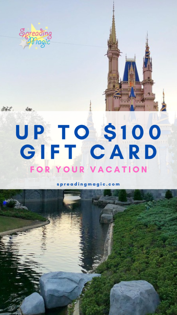 $100 gift card for Disney vacations