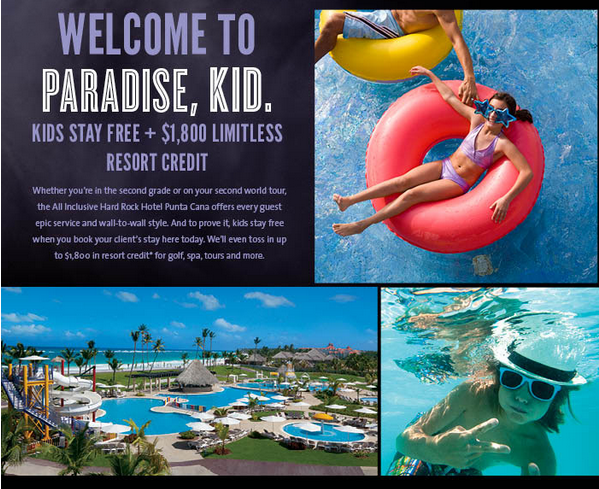 kids stay free and resort credit