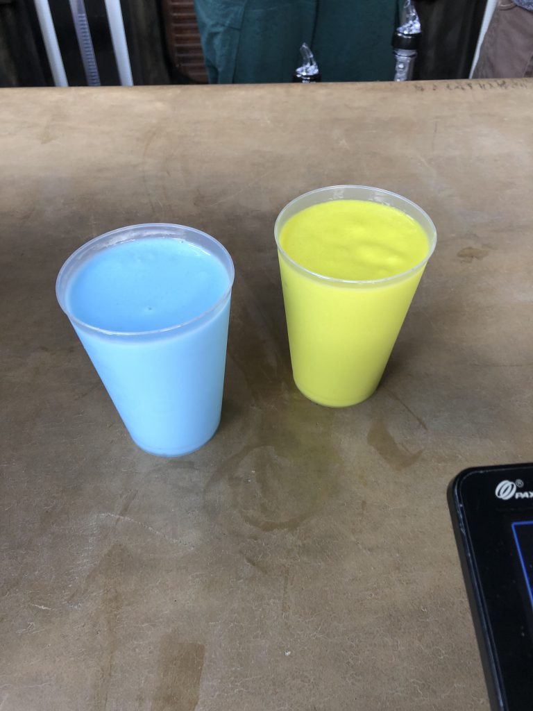 blue and green milk in Galaxy's Edge