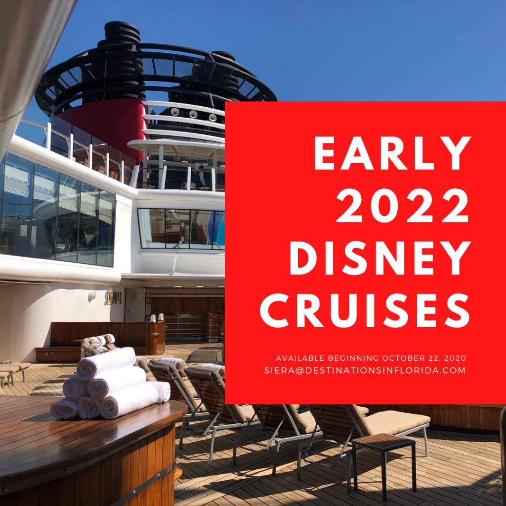 Early 2022 Disney Cruise Line Vacations Available Beginning October 22, 2020