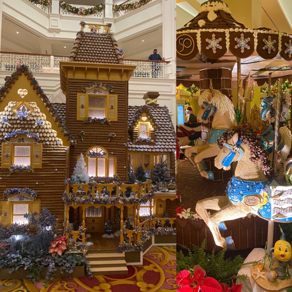 Disney World gingerbread displays